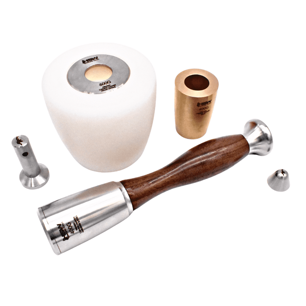 Premium Carving Mallet Set - Stainless Steel, Brass & Nylon Heads