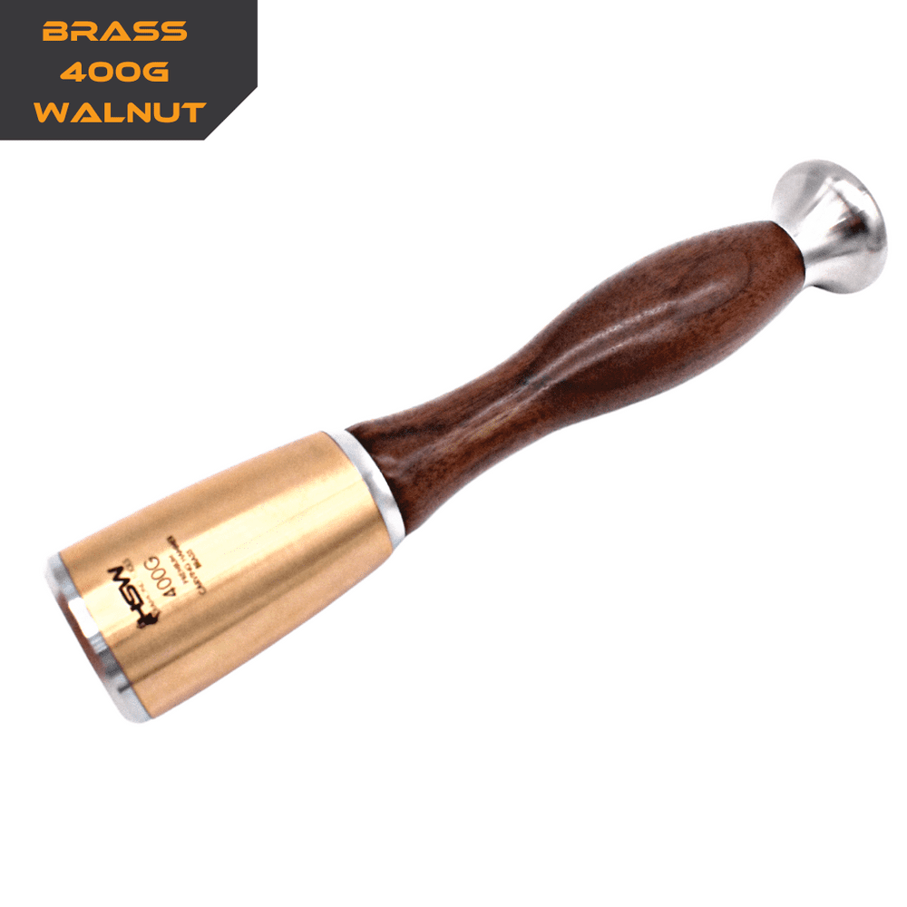Premium Stone Carvers Mallet - Brass & Black Walnut
