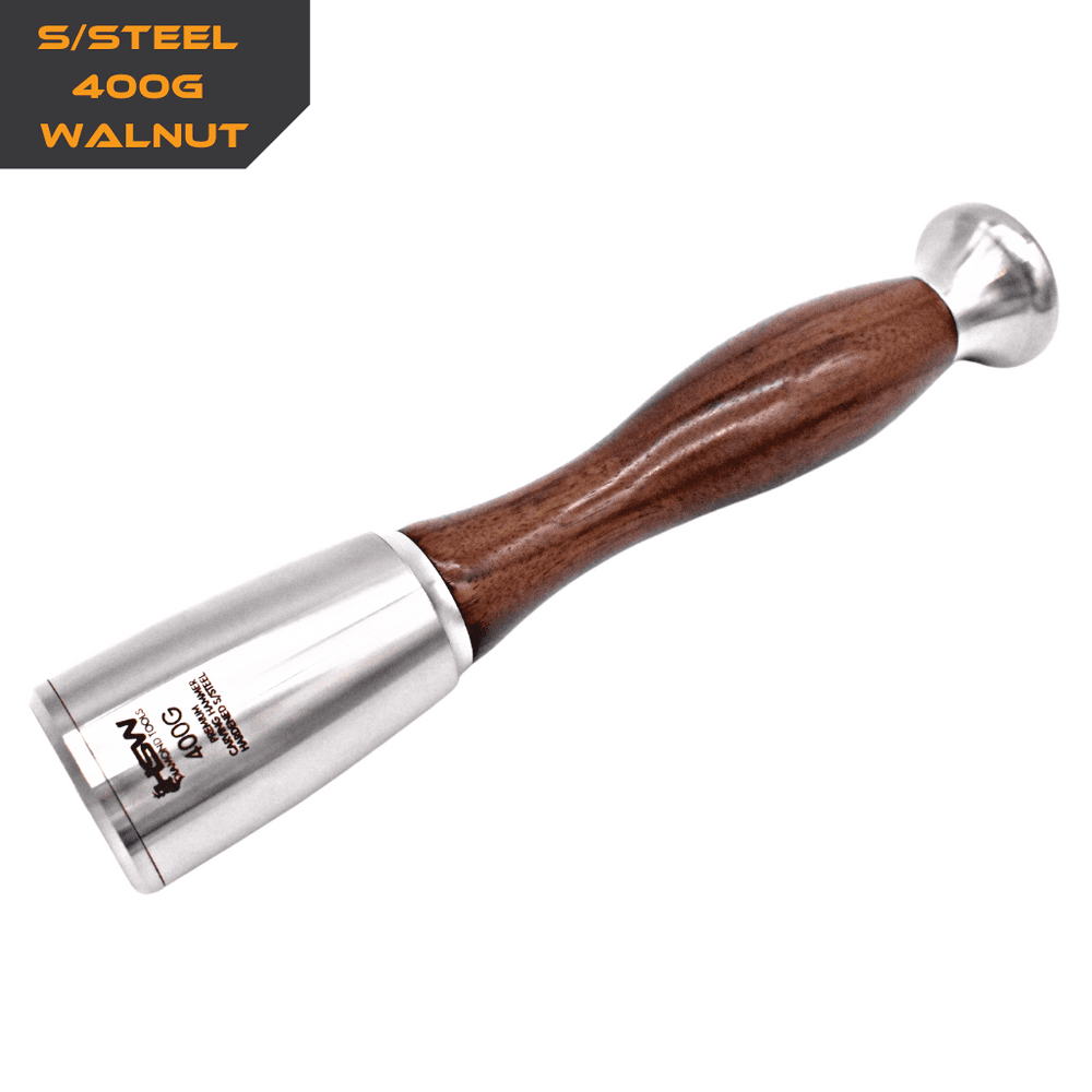 Premium Stone Carvers Mallet - Stainless Steel & Black Walnut