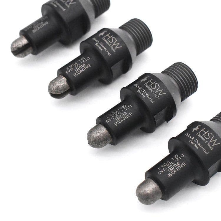 Sintered Diamond Fluting Tips (Ballnose) - 1/2" GAS