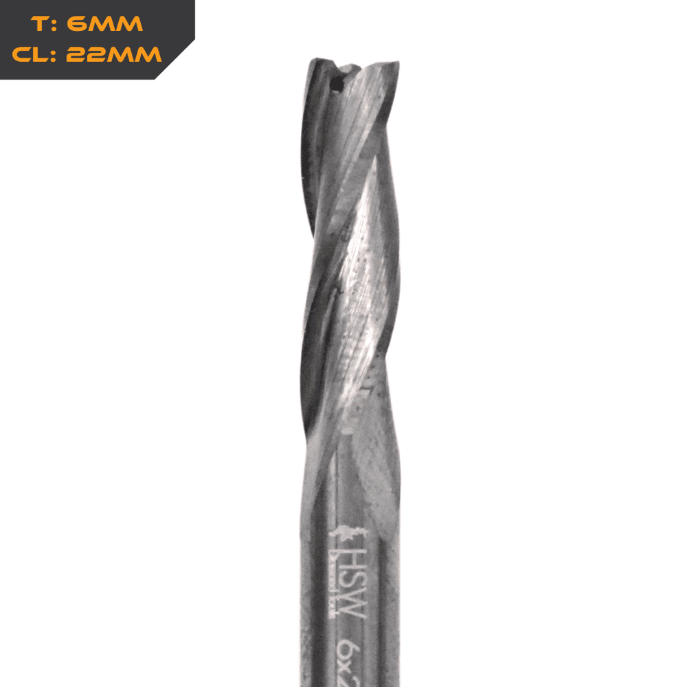 Three Spiral Flute End Mill CNC Bits