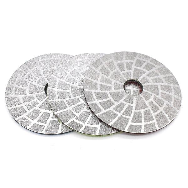 3-Piece Diamond Polishing Pads Set For Concrete - 4 Inch Vacuum Brazed Grinding Discs
