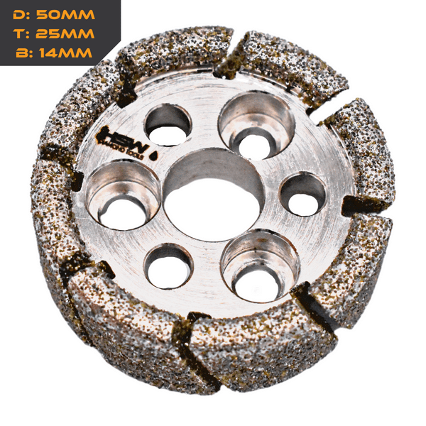 VB/EP Diamond Milling (Stubbing) Wheel - 3 Pin, 14mm Bore