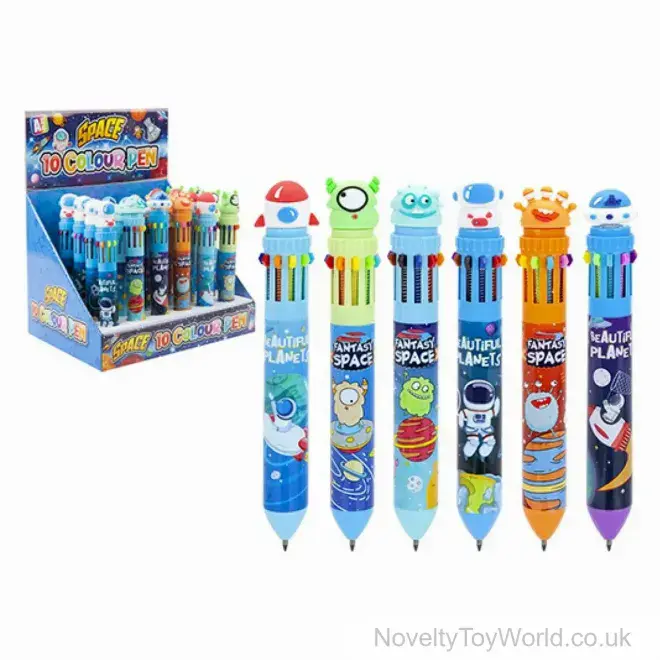 10 Colour Space Theme Pen - Assorted Designs | Wholesale Space Gifts