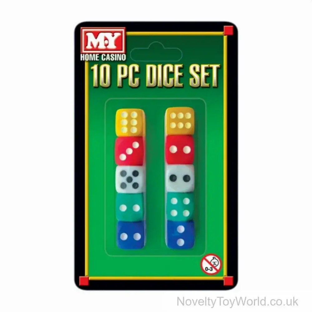 Wholesale | 10 Piece Set of Dice - Header Blister Card - Standard Size ...