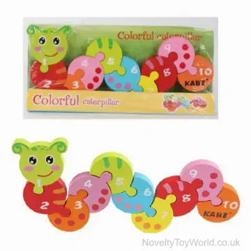 10 Piece Wooden Caterpillar Puzzle - 18 Months+