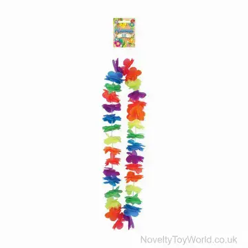 100cm Deluxe Hula Fancy Dress Lei - Neon Colours