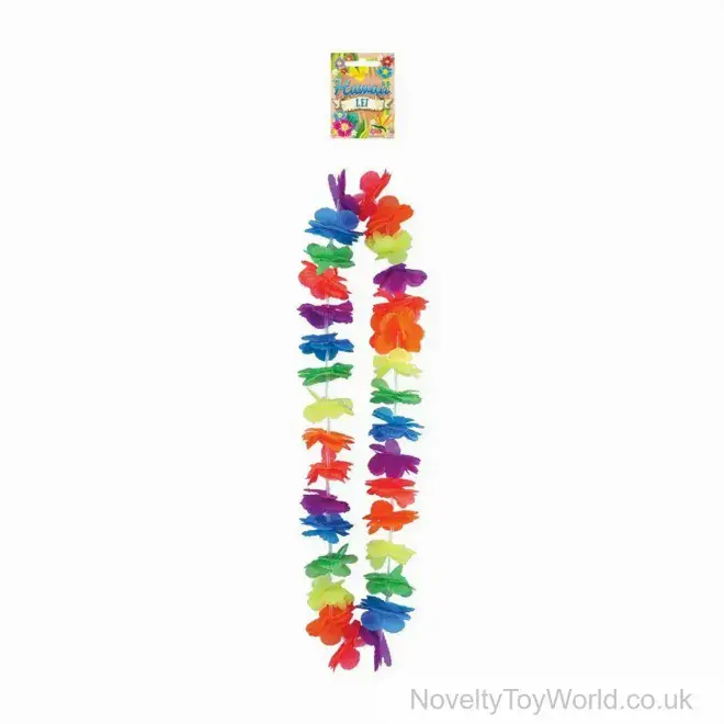Wholesale | 100cm Deluxe Hula Fancy Dress Lei - Neon Colours | Hula Party Supplies UK