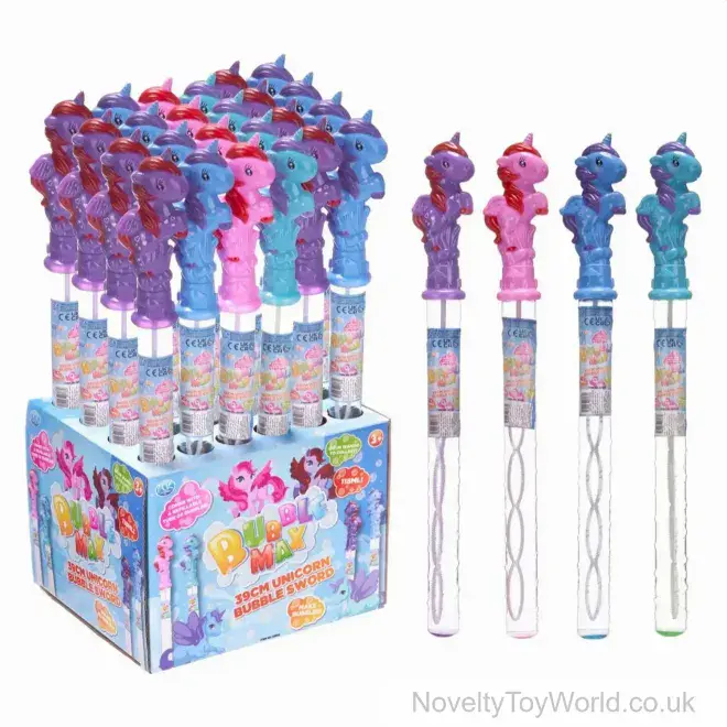 118ml Unicorn Bubble Wand Toy (39cm) | Bubbles Wholesale