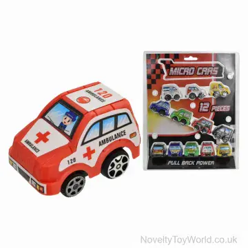 12 Piece Set Of Mini Pull Back Toy Cars