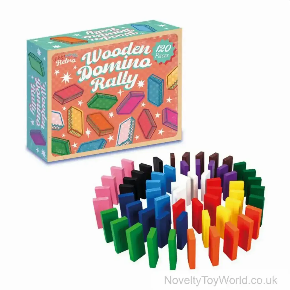 120 Piece Wooden Domino Rally Set - Boxed | Wholesale Toys