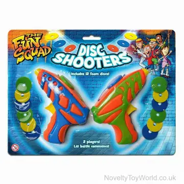 2 Pack Foam Disc Shooters - With 12 Foam Discs