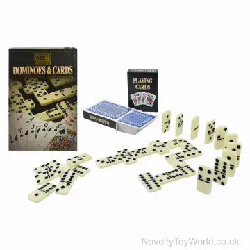2 Pack Playing Cards & 28 Piece Dominoes Set