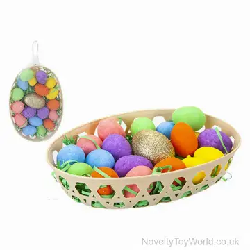 21 Pack Egg Hunt Eggs & Golden Egg in Basket
