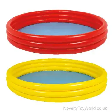 3 Ring Inflatable Paddling Pool - 2 Assorted Colours (122cm)