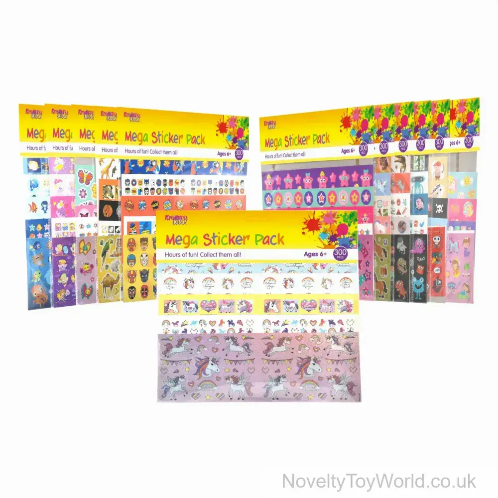 300 Piece Mega Sticker Pack for Kids | Wholesale Arts and Crafts Supplies