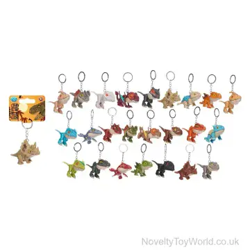 3D Dinosaur Figure Keyring With Opening Mouth - 24 Assorted (9.5cm)