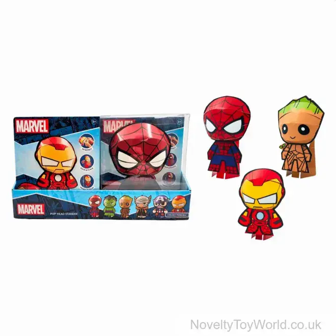 3D Marvel Pop Head Stand (20cm) | Wholesale Avengers Toys UK
