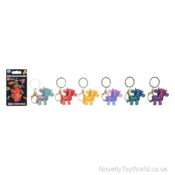 3D Printed Highland Cow Keyring (5cm)