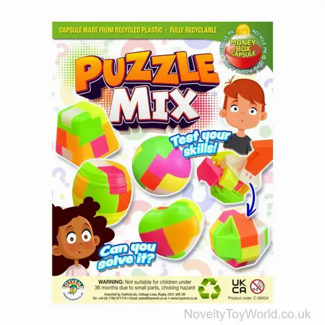 Wholesale 3D Puzzle Shapes Assortment - 55mm Vending Capsule