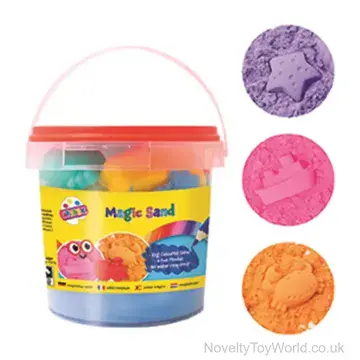 3KG Tub of Coloured Magic Sand With Shapers & Tools