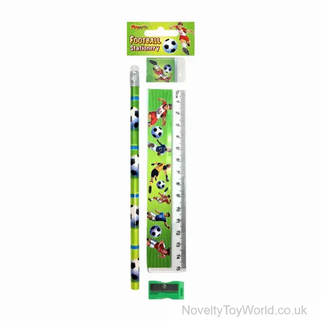 4 Piece Football Soccer Stationery Set | Wholesale Stationery For Kids UK