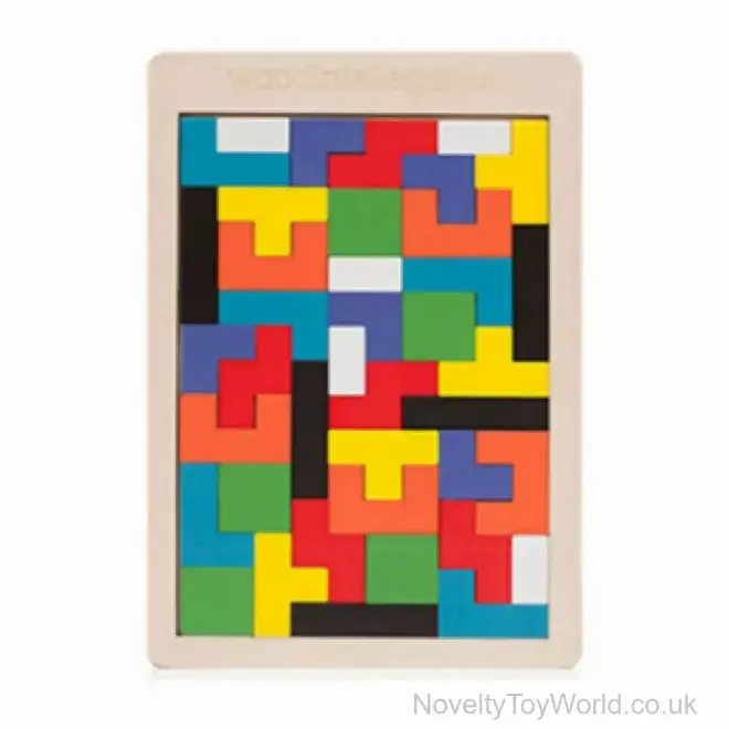 42 Piece Large Wooden IQ Puzzle Game (26cm) | Wholesale Wood Toys