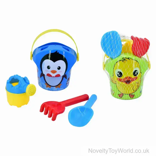 5 Piece Cartoon Beach Set For Toddlers (11cm) | Wholesale Beach Toys UK