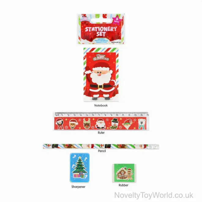 5 Piece Christmas Stationery Set | Wholesale Xmas Stationery for Kids
