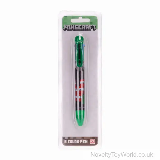 6 Colour Minecraft Licensed Pen | Wholesale Novelty Stationery