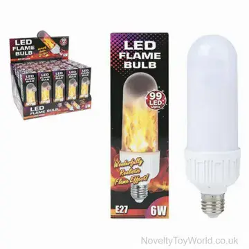 6W Screw Fit Flame Effect Light Bulb - Boxed