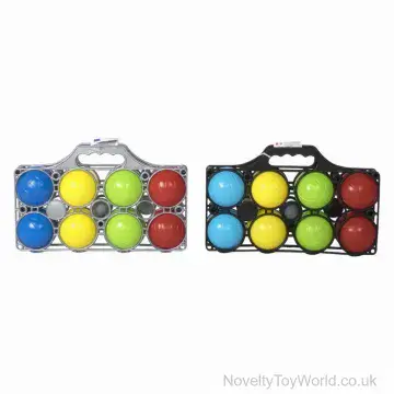 8 Pack Plastic Boules in Case - Family Garden Games