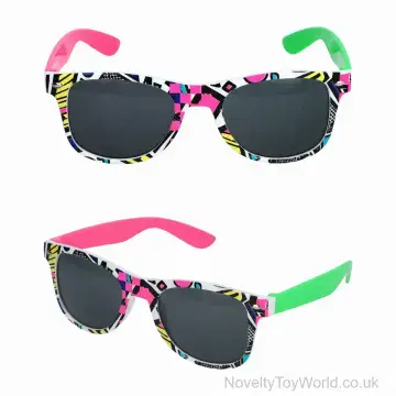 80s Fancy Dress Novelty Sunglasses - Adult