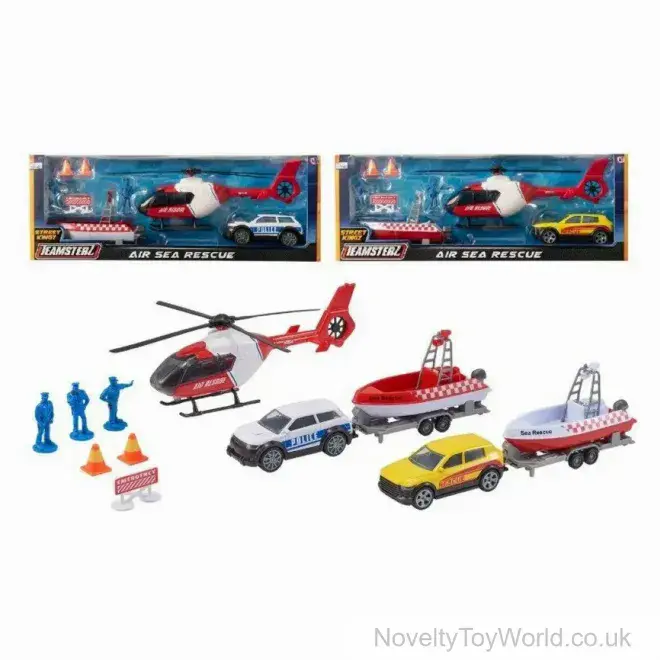 Wholesale | Air Sea Rescue Emergency Vehicles - Teamsterz Toy Set | Kids Toys UK
