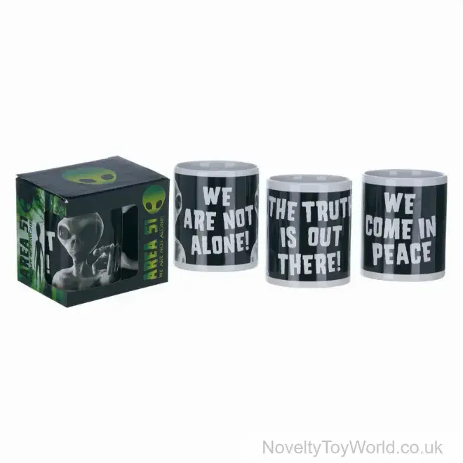 Alien Area 51 Gift Mug - 3 Assorted (315ml) | Wholesale Novelty Mug