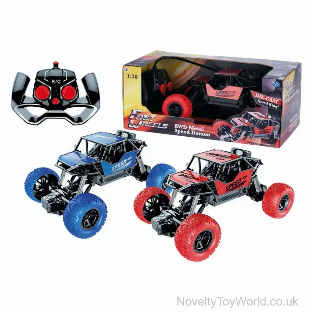 Diecast Metal All Wheel Drive R/C Speed Demon - 1:18 Scale | Remote ...