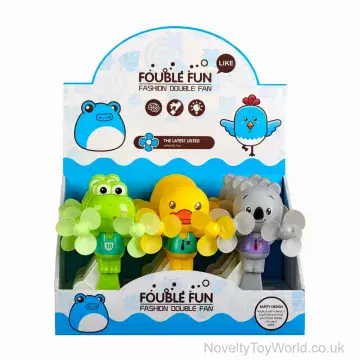 Animal Double Hand Fan - 3 Assorted