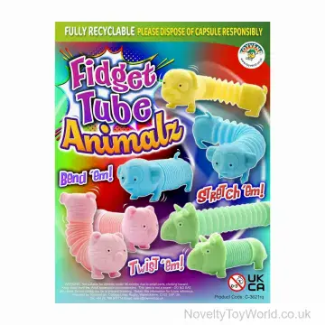 Animal Fidget Tube Toy - 55mm Vending Capsule