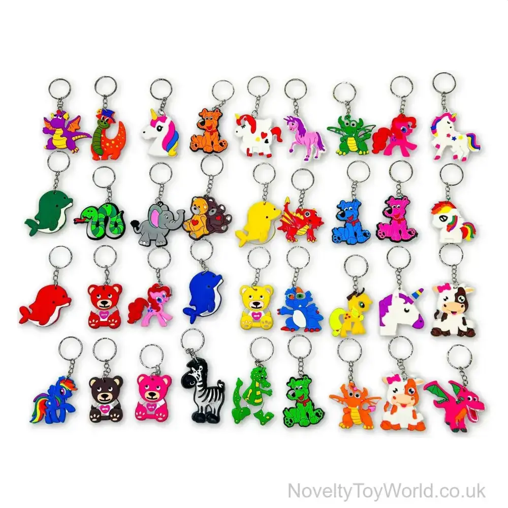 Animal Mega Mix Keyring Charm (3cm) | Wholesale Keyrings
