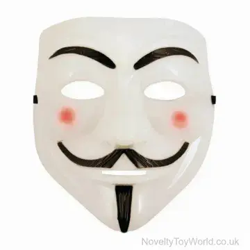 Anonymous Vendetta Style Fancy Dress Face Mask - Adult