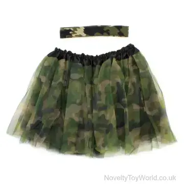 Army Camouflage Tutu & Bandeau Set - Child/Small Adult