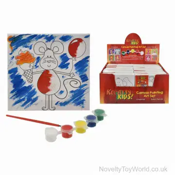 Art Paint Set with Canvas (15cm x 15cm)