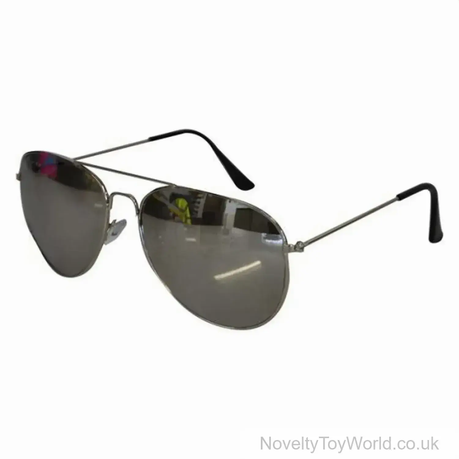 Aviator Sunglasses with Mirror Lenses Silver Frames 24 Units per  unit)