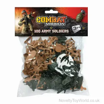 Bag of 100 Toy Army Soldiers
