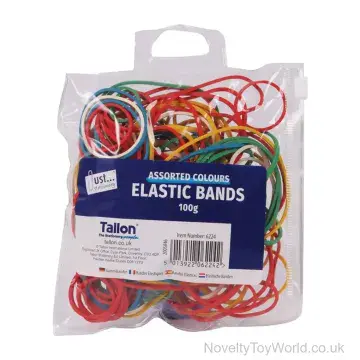 Bag Of Colourful Elastic Bands - 100 Grams
