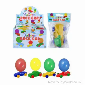Balloon Powered Racing Car - Assorted Colours (11cm)