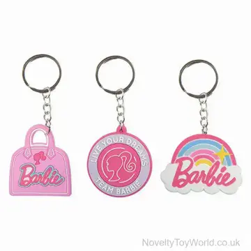 Barbie Licensed Soft PVC Keyring - 3 Assorted