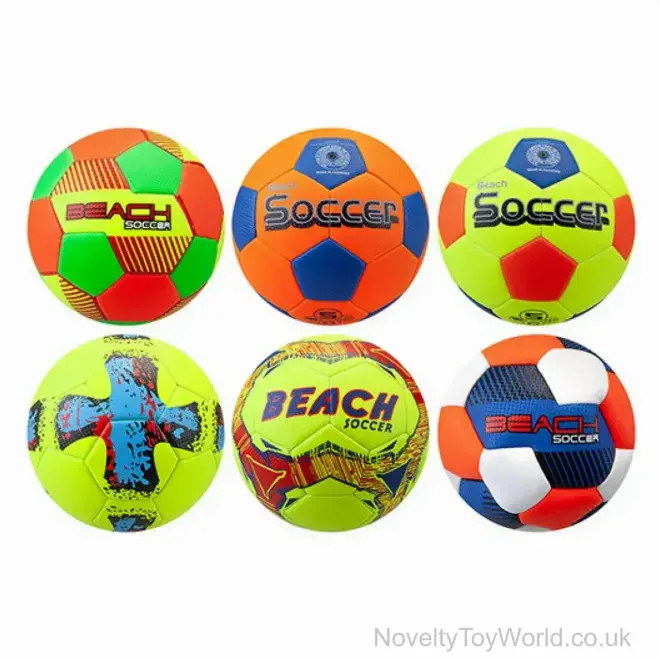 Beach Football Soft Touch Size 5 Ball - 6 Assorted | Bulk Buy Sports Balls