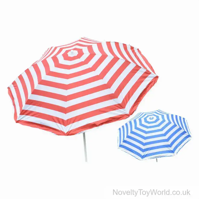 Beach Parasol UV Umbrella with Tilt - Red & Blue (86cm) | Wholesale Beach Gear