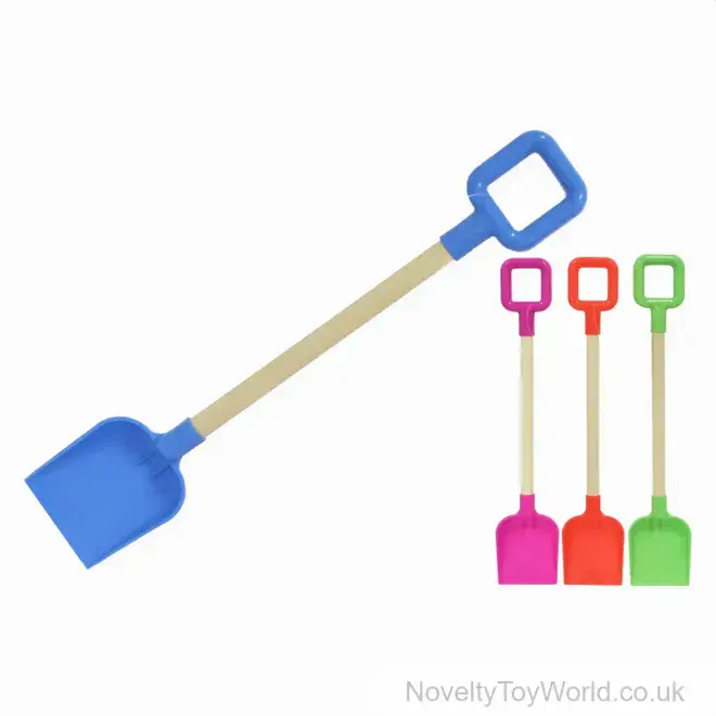 Beach Spade with Long Wooden Shaft (50cm) | Wholesale Sand Toys